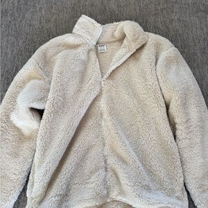 PINK Victoria's Secret Cream Sherpa Jacket